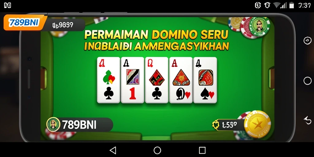 Tampilan gameplay Domino yang menarik dan interaktif.