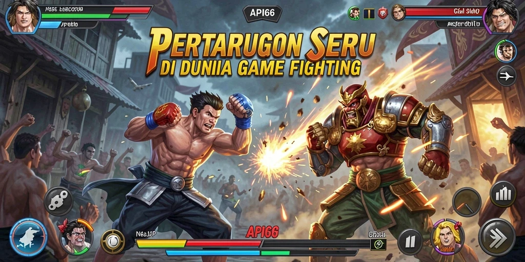 Tampilan gameplay seru dari API66 dengan pertarungan intens.