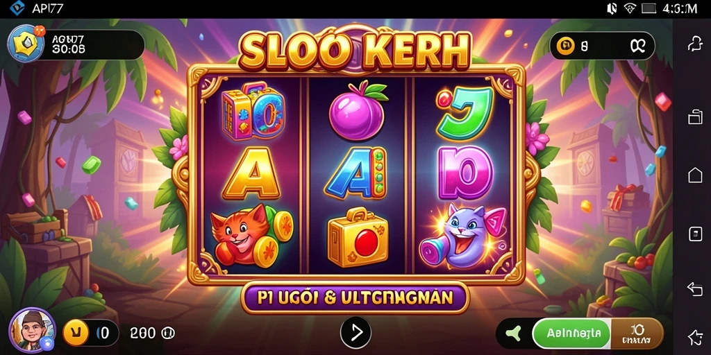 Screenshot gameplay API77 yang menampilkan slot seru dan memukau.