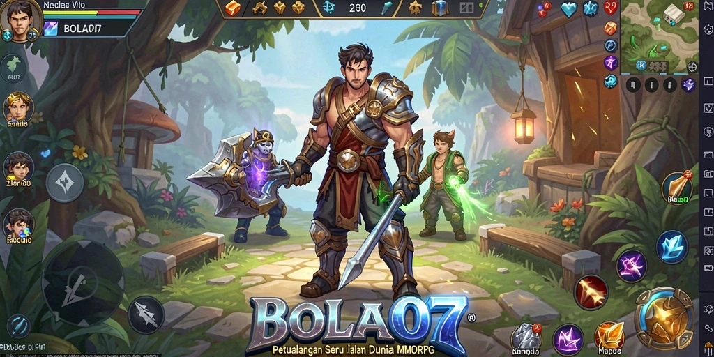 Tampilan gameplay seru BOLA07 di dunia MMORPG.