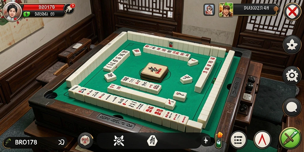Tampilan menarik dari gameplay Mahjong di BRO178.