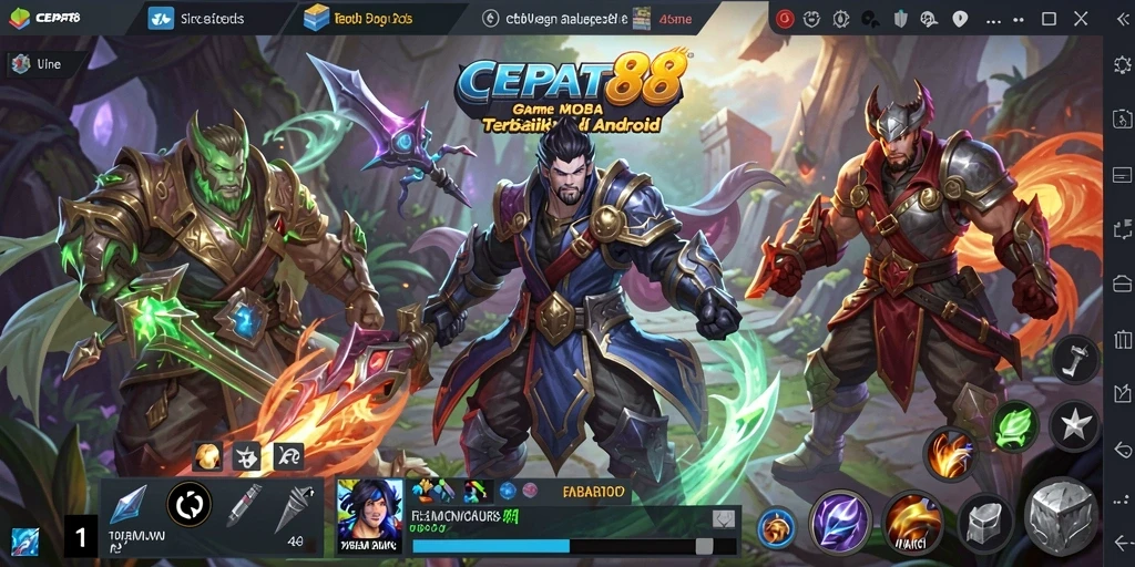 Tampilan gameplay menarik dari <strong>CEPAT88</strong> dalam aksi pertempuran MOBA.