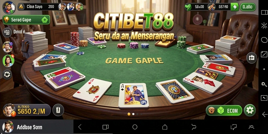 Gameplay Gaple seru di CITIBET88 dengan pemain dari seluruh Indonesia.