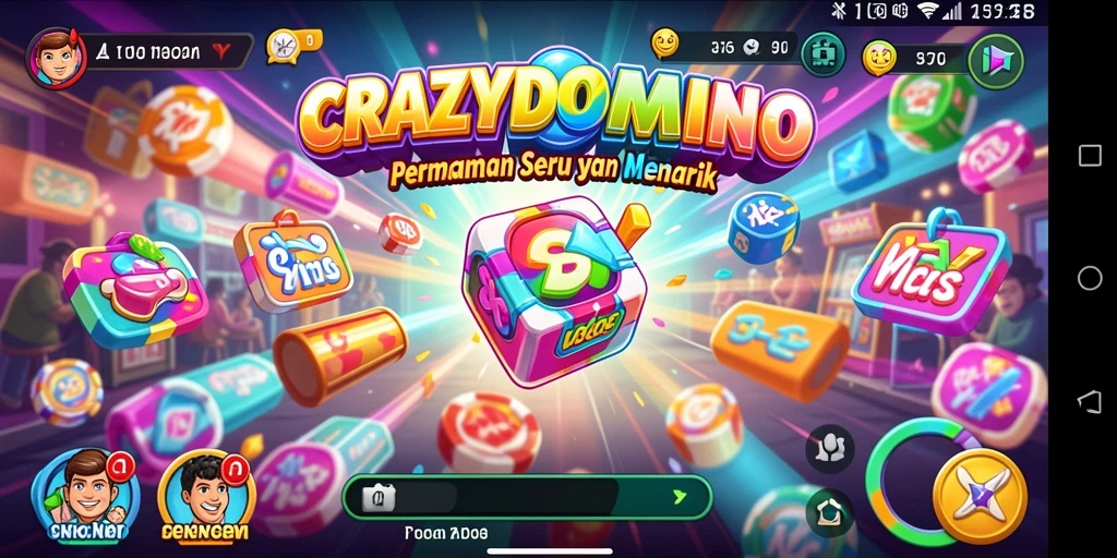 Tampilan seru gameplay CRAZYDOMINO saat bermain.