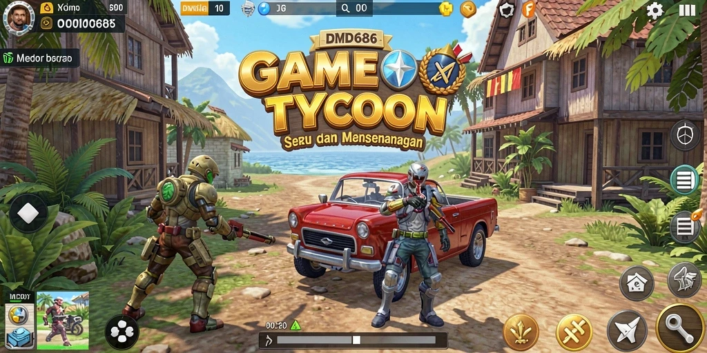 Screenshot tampilan gameplay menegangkan DMD686 saat mengelola bisnis.