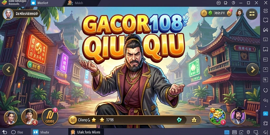 Tampilan gameplay QiuQiu yang seru dan menarik.