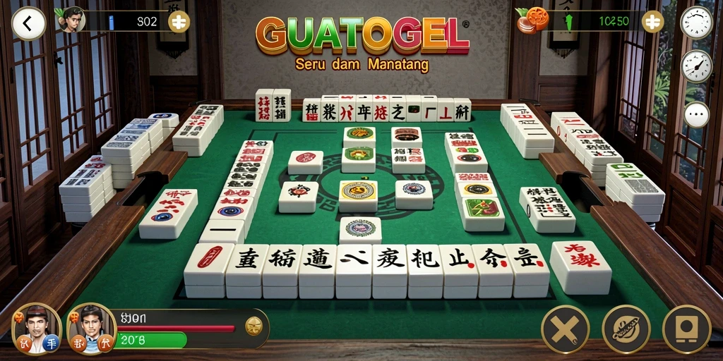 Tampilan menarik dari gameplay GUATOGEL Mahjong yang menantang.