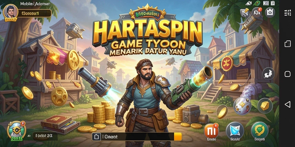 Tampilan menarik dari gameplay HARTASPIN yang dinamis.