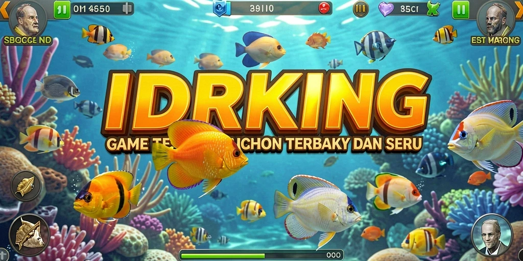 Screenshot gameplay menunjukkan aksi seru menembak ikan di IDRKING.