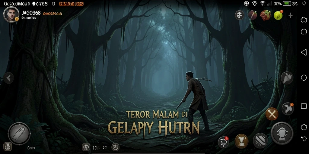 Gameplay menegangkan JAGO368 dengan suasana horor yang mendalam.
