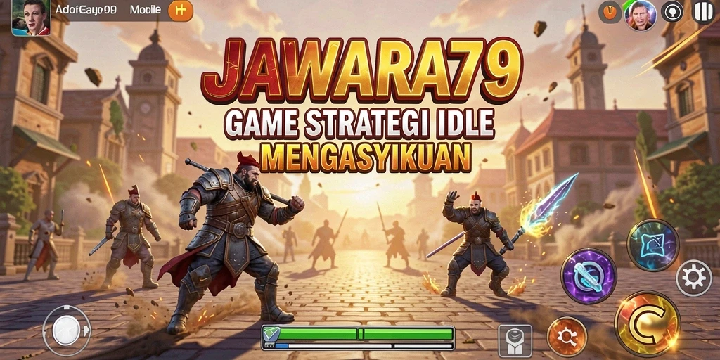 Tangkapan layar gameplay JAWARA79 yang menarik dengan karakter yang berwarna-warni.