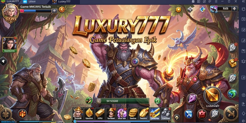 Gameplay menakjubkan di dunia LUXURY777 MMORPG.